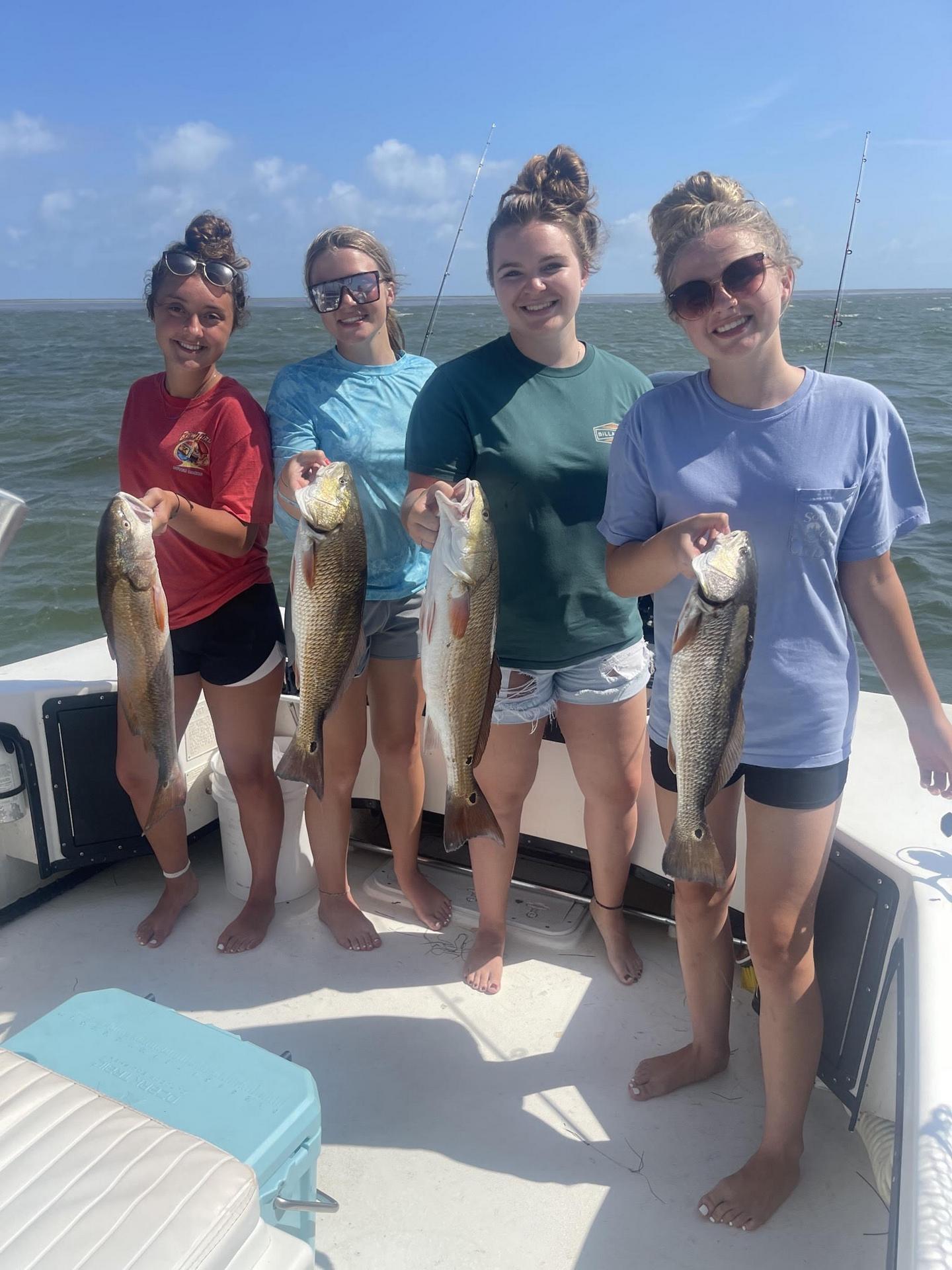 3 ladies with their catch